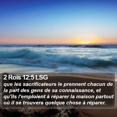 2 Rois 12:5 LSG Bible Verse Image