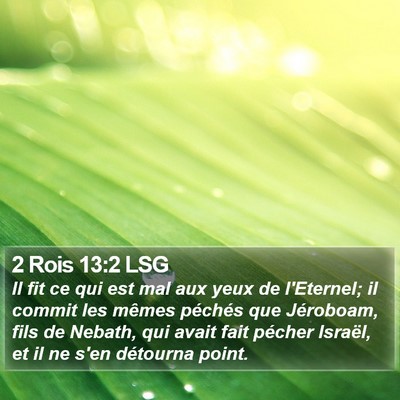 2 Rois 13:2 LSG Bible Verse Image