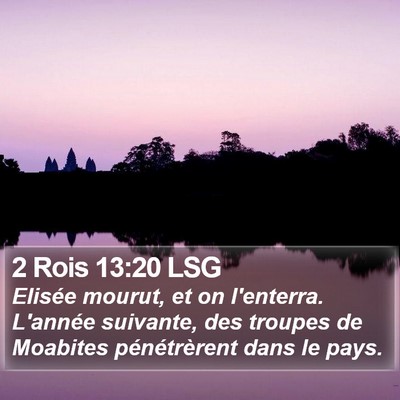 2 Rois 13:20 LSG Bible Verse Image