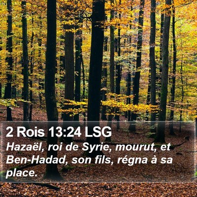 2 Rois 13:24 LSG Bible Verse Image