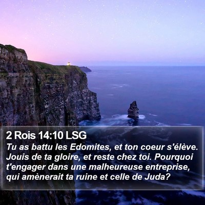 2 Rois 14:10 LSG Bible Verse Image