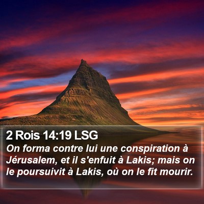 2 Rois 14:19 LSG Bible Verse Image