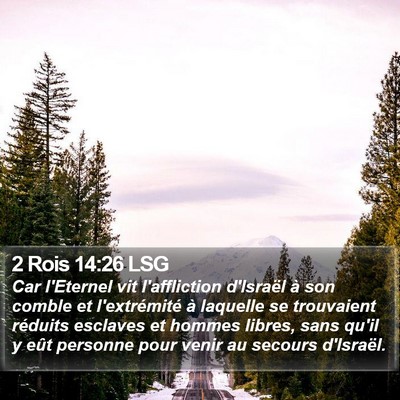 2 Rois 14:26 LSG Bible Verse Image