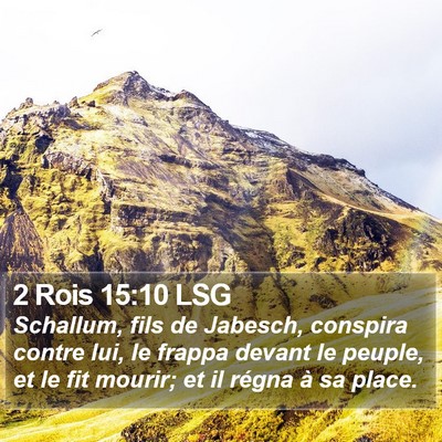 2 Rois 15:10 LSG Bible Verse Image