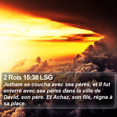 2 Rois 15:38 LSG Bible Verse Image