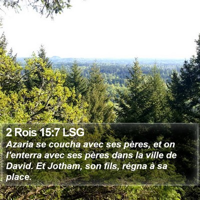 2 Rois 15:7 LSG Bible Verse Image