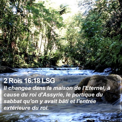 2 Rois 16:18 LSG Bible Verse Image