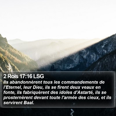 2 Rois 17:16 LSG Bible Verse Image