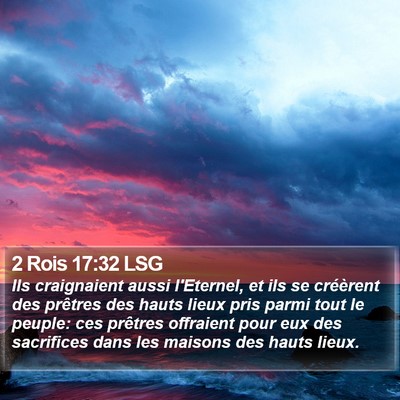 2 Rois 17:32 LSG Bible Verse Image