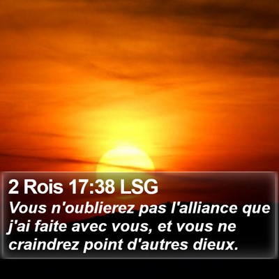 2 Rois 17:38 LSG Bible Verse Image