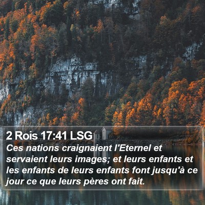 2 Rois 17:41 LSG Bible Verse Image