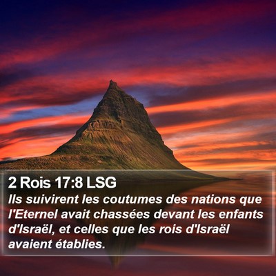 2 Rois 17:8 LSG Bible Verse Image