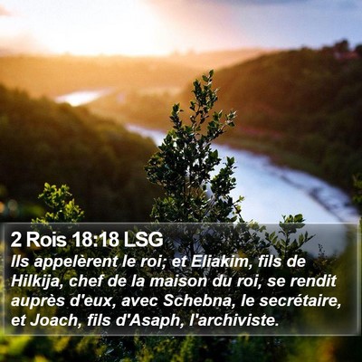 2 Rois 18:18 LSG Bible Verse Image
