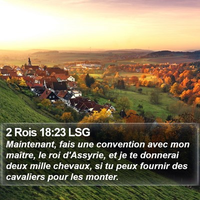 2 Rois 18:23 LSG Bible Verse Image