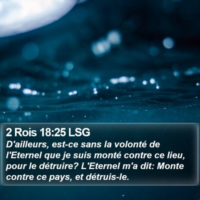 2 Rois 18:25 LSG Bible Verse Image