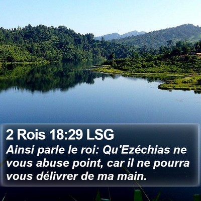 2 Rois 18:29 LSG Bible Verse Image