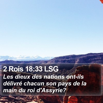 2 Rois 18:33 LSG Bible Verse Image