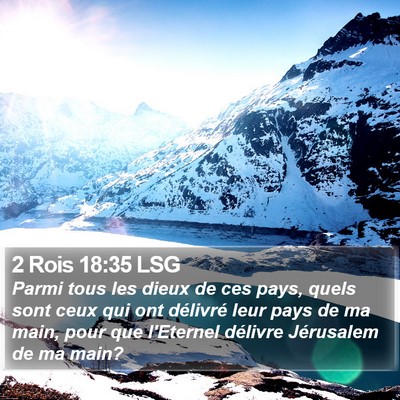 2 Rois 18:35 LSG Bible Verse Image