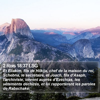 2 Rois 18:37 LSG Bible Verse Image