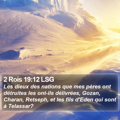 2 Rois 19:12 LSG Bible Verse Image