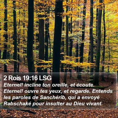 2 Rois 19:16 LSG Bible Verse Image