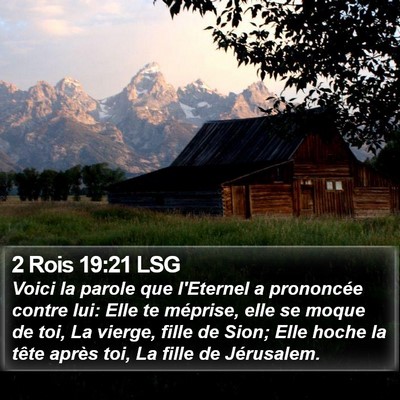 2 Rois 19:21 LSG Bible Verse Image