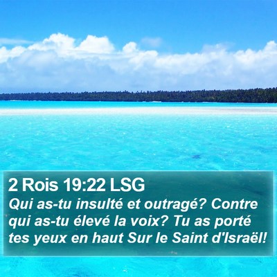 2 Rois 19:22 LSG Bible Verse Image
