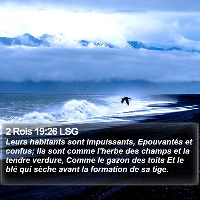 2 Rois 19:26 LSG Bible Verse Image