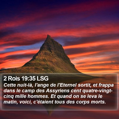 2 Rois 19:35 LSG Bible Verse Image