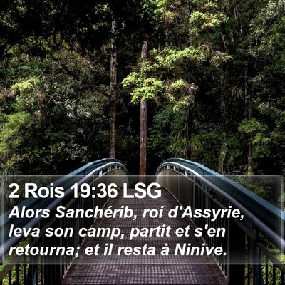 2 Rois 19:36 LSG Bible Verse Image