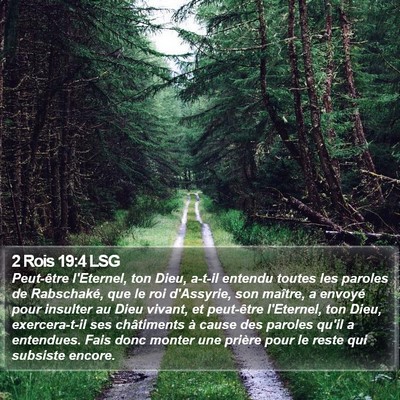 2 Rois 19:4 LSG Bible Verse Image