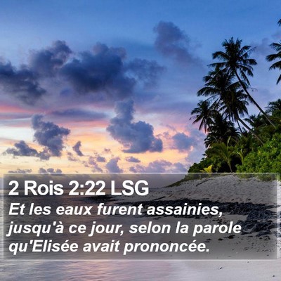 2 Rois 2:22 LSG Bible Verse Image