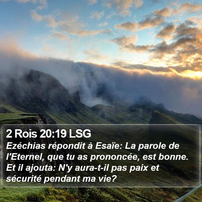 2 Rois 20:19 LSG Bible Verse Image