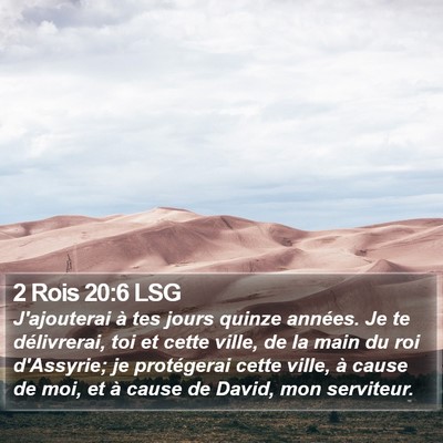 2 Rois 20:6 LSG Bible Verse Image