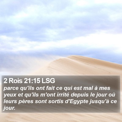 2 Rois 21:15 LSG Bible Verse Image