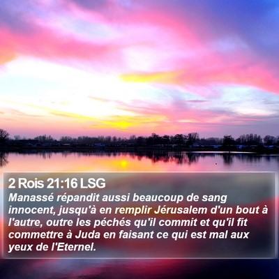 2 Rois 21:16 LSG Bible Verse Image