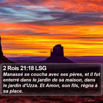 2 Rois 21:18 LSG Bible Verse Image