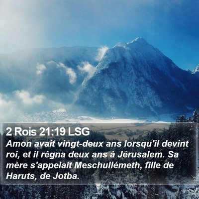 2 Rois 21:19 LSG Bible Verse Image