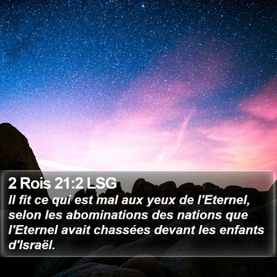 2 Rois 21:2 LSG Bible Verse Image
