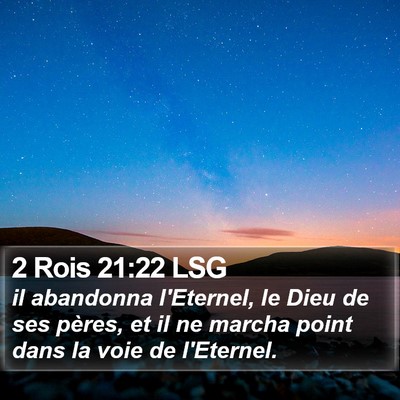 2 Rois 21:22 LSG Bible Verse Image