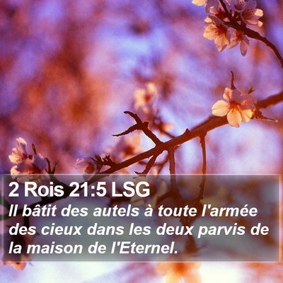 2 Rois 21:5 LSG Bible Verse Image