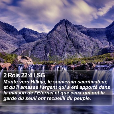 2 Rois 22:4 LSG Bible Verse Image