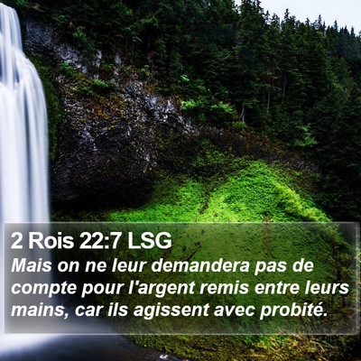 2 Rois 22:7 LSG Bible Verse Image