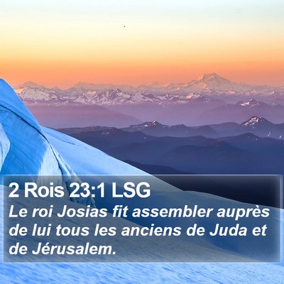 2 Rois 23:1 LSG Bible Verse Image
