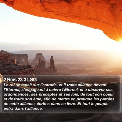 2 Rois 23:3 LSG Bible Verse Image