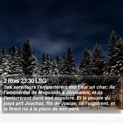 2 Rois 23:30 LSG Bible Verse Image