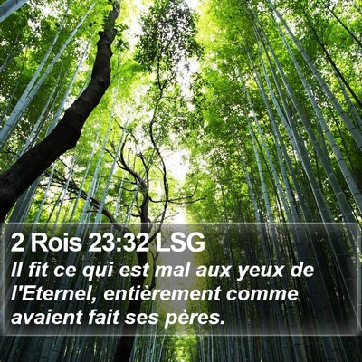2 Rois 23:32 LSG Bible Verse Image