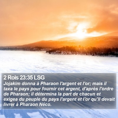 2 Rois 23:35 LSG Bible Verse Image