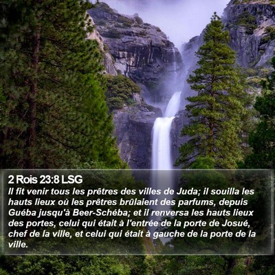 2 Rois 23:8 LSG Bible Verse Image