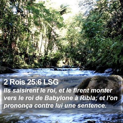2 Rois 25:6 LSG Bible Verse Image
